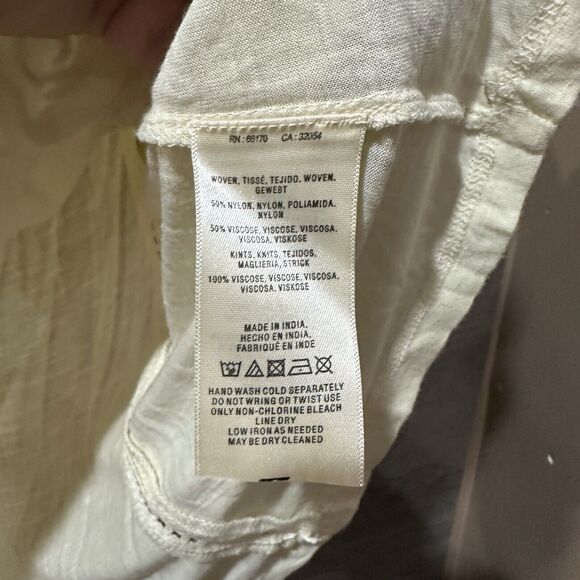 Meadow Rue Anthropologie Womens XS Blouse Beige Floral Long Sleeve - Picture 11 of 15